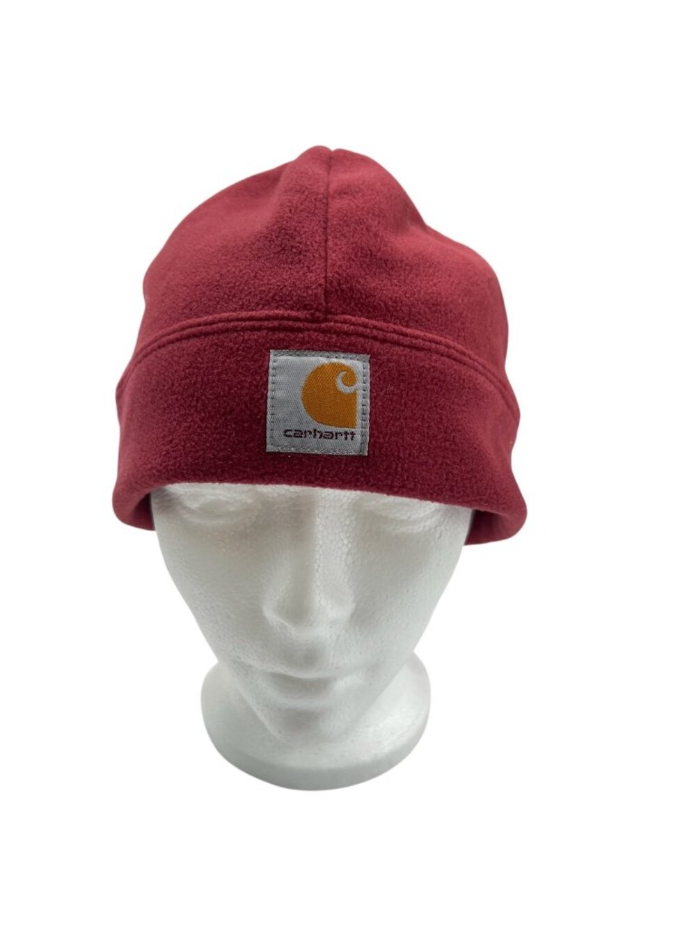 Carhartt Men's One Size Red Beanie Winter Fleece Hat Cap OS